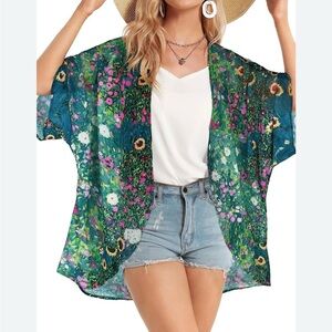 Floral woman’s Kimono Cardigan size 3XL